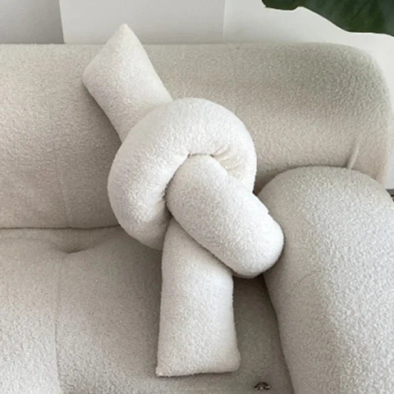 Nordic Bouclé Abstract Kussen – Minimalistisch Pluche Kussen | Troscana