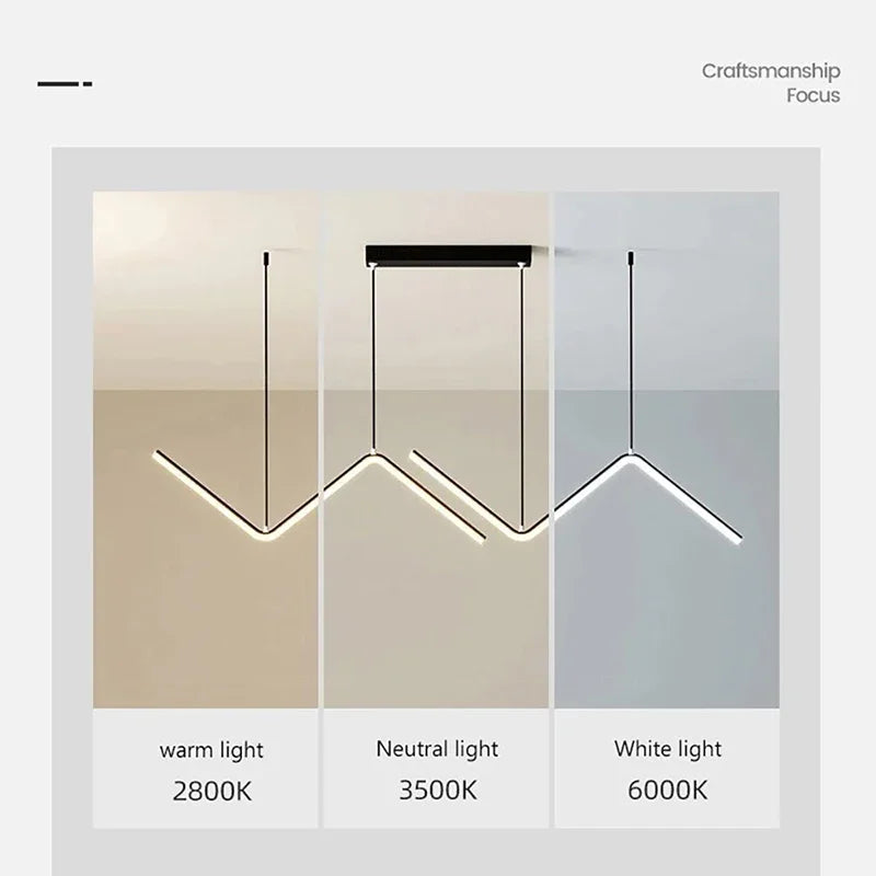 Moderne LED Hanglamp – Slimme Afstandsbediening met Verstelbare Helderheid & Kleurtemperatuur voor Eetkamer, Woonkamer en Slaapkamer