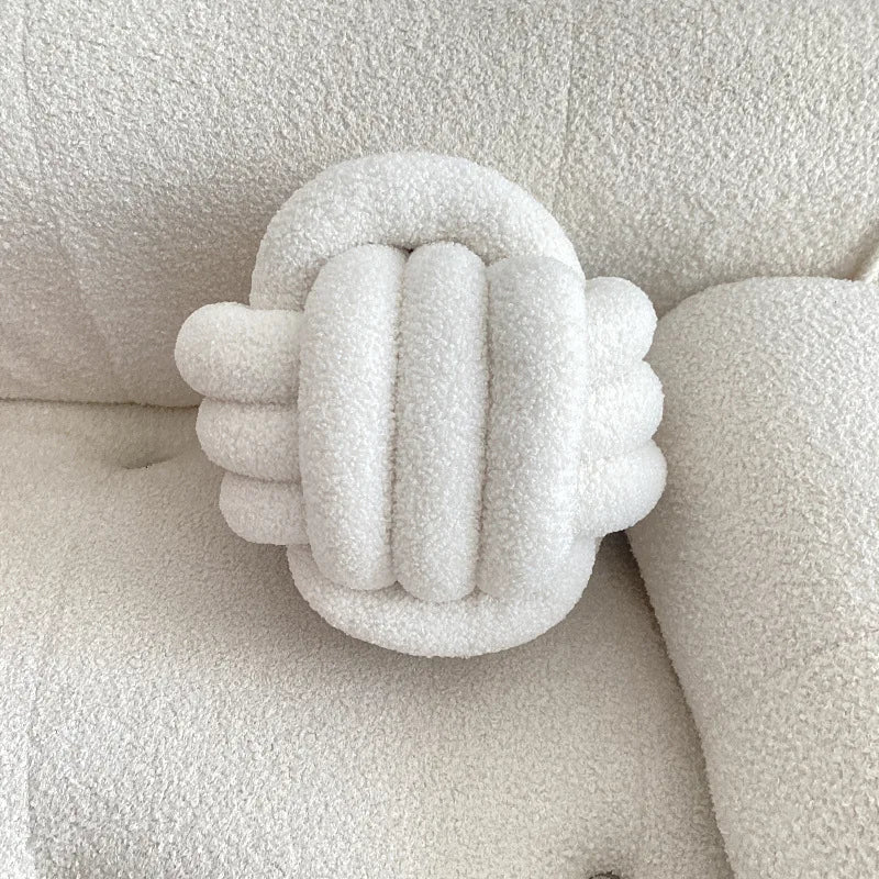Nordic Bouclé Abstract Kussen – Minimalistisch Pluche Kussen | Troscana