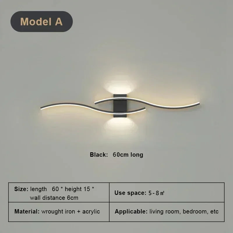 Moderne LED Wandlamp - Dimbare Op- en Neerwaartse Wandlamp voor Slaapkamer, Woonkamer en Interieur Ruimtes
