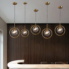Moderne Glazen Hanglampen voor Slaapkamer Bedlamp Badkamer Hanglamp Plafond Kroonluchters Hotel Restaurant Decoratie Ring