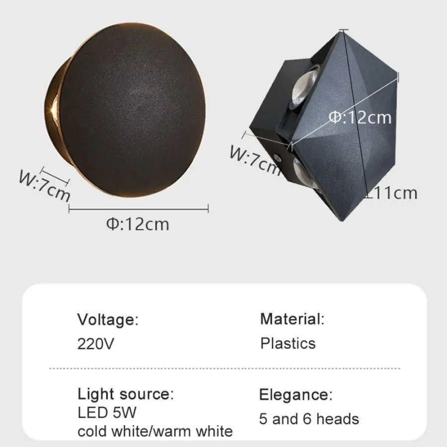 Zwarte Prism Ambient Minimal Wandlamp