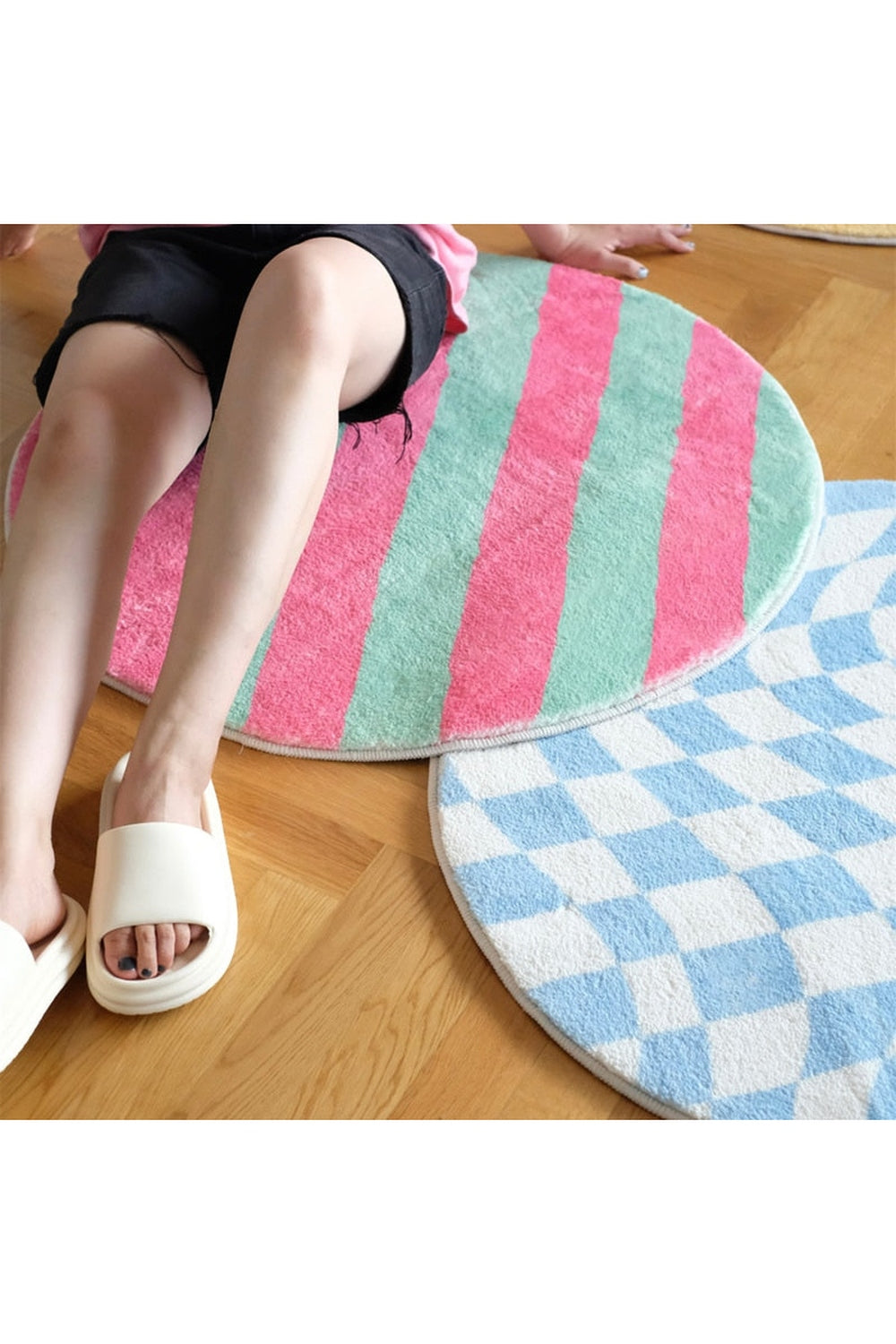Slaapkamer ronde vloerkleed