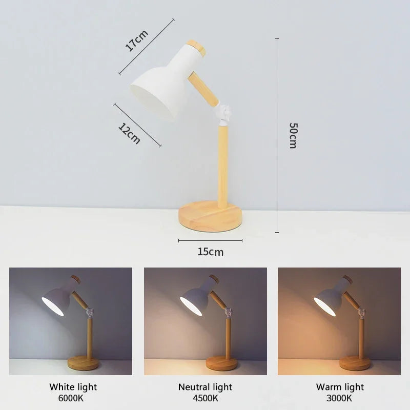 Artistieke Paddenstoelvormige Houten Bureau Lamp: Verlicht Je Ruimte met Stijl