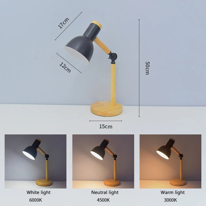 Artistieke Paddenstoelvormige Houten Bureau Lamp: Verlicht Je Ruimte met Stijl
