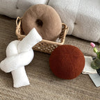 Nordic Bouclé Abstract Kussen – Minimalistisch Pluche Kussen | Troscana