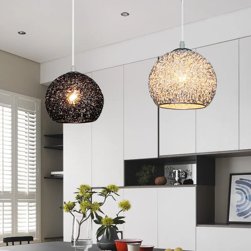 Moderne Kleurrijke Ronde Hanglamp – E27 LED Hanglamp voor Slaapkamer, Woonkamer, Café en Restaurant