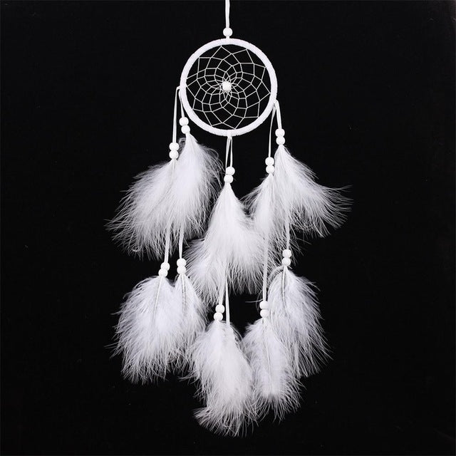 Eenvoudige creatieve woningdecoratie ornamenten dromenvanger auto hanger (Wit)