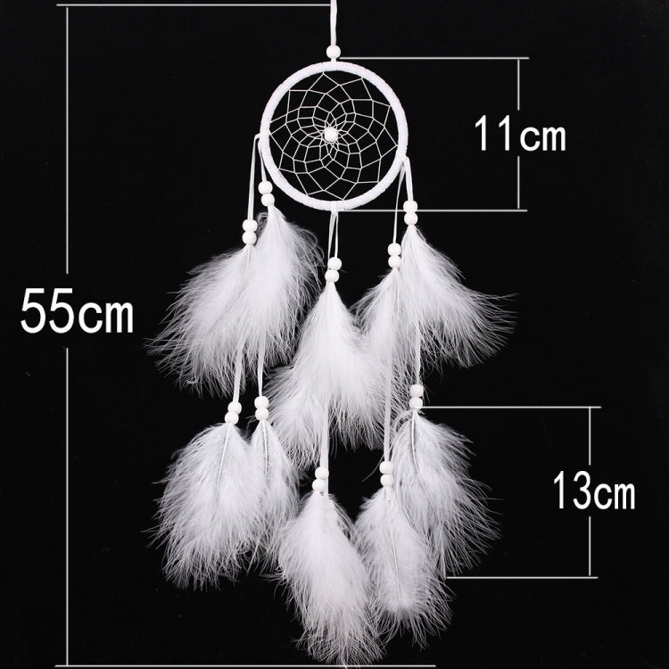 Eenvoudige creatieve woningdecoratie ornamenten dromenvanger auto hanger (Wit)