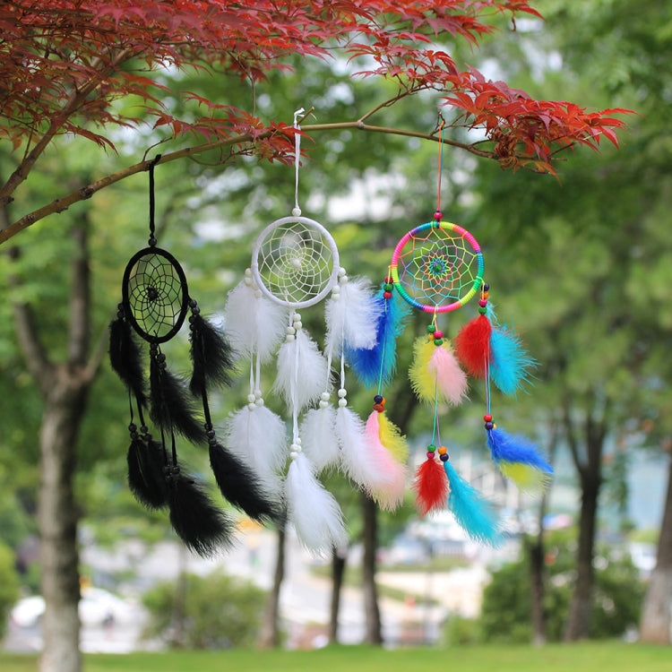 Eenvoudige creatieve woningdecoratie ornamenten dromenvanger auto hanger (Wit)