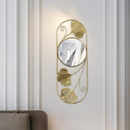 Troscana | Elegante Metalen Ginkgo Blad Wand Spiegel