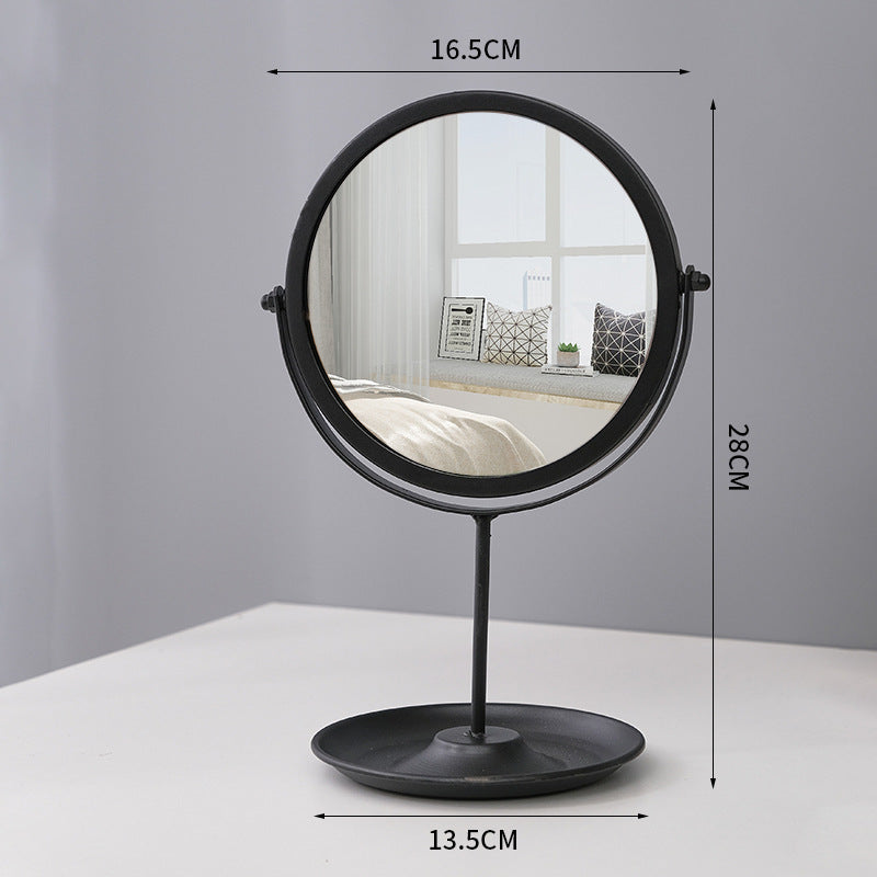 Creatieve Metalen Make-up Spiegel met Multifunctionele Sieradenopslag