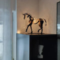 Paardensculptuur - AdonisMetaal - Rustieke Elegantie - Tijdloos Decoratief Stuk