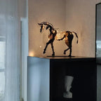 Paardensculptuur - AdonisMetaal - Rustieke Elegantie - Tijdloos Decoratief Stuk