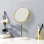 Natuurlijke Marmeren 360 Roterende Make-up Vanity Spiegel