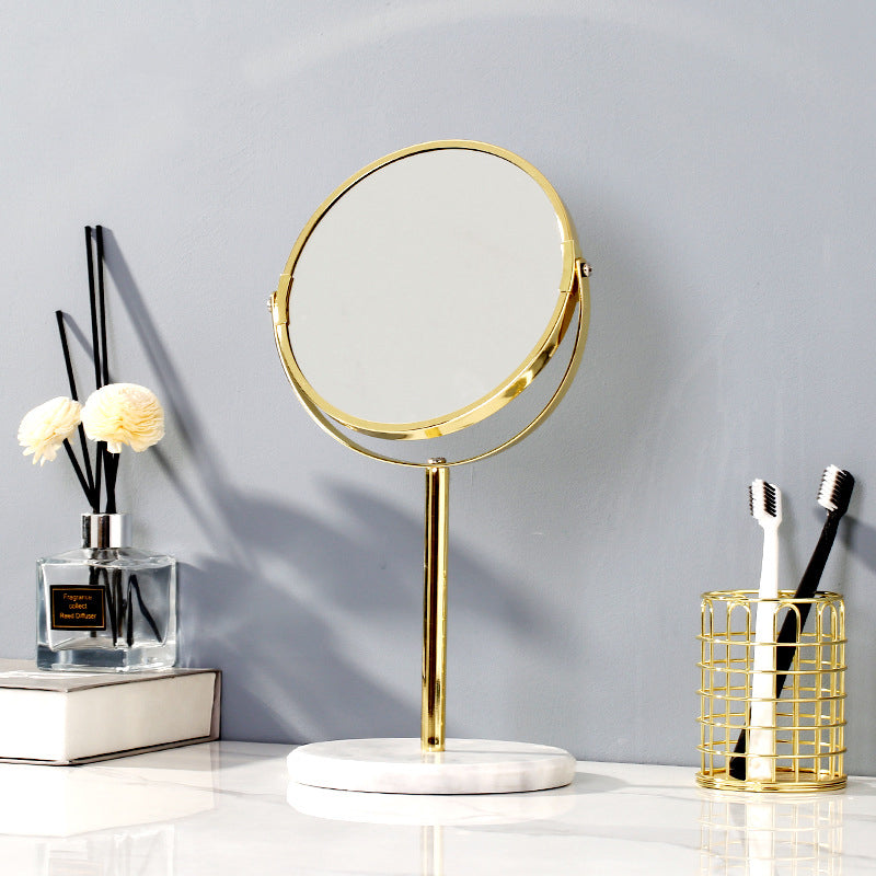 Natuurlijke Marmeren 360 Roterende Make-up Vanity Spiegel