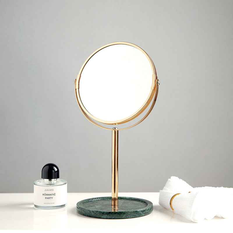 Natuurlijke Marmeren 360 Roterende Make-up Vanity Spiegel