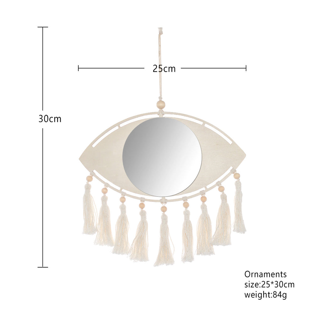 Troscana | Boho Macrame Oog Spiegel Wanddecoratie