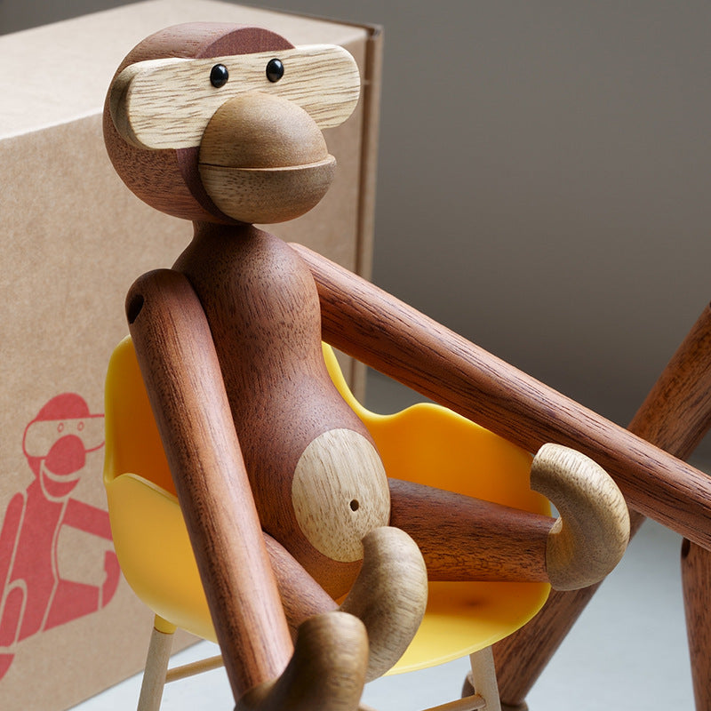 Cheeky Monkey Massief Houten Ornament