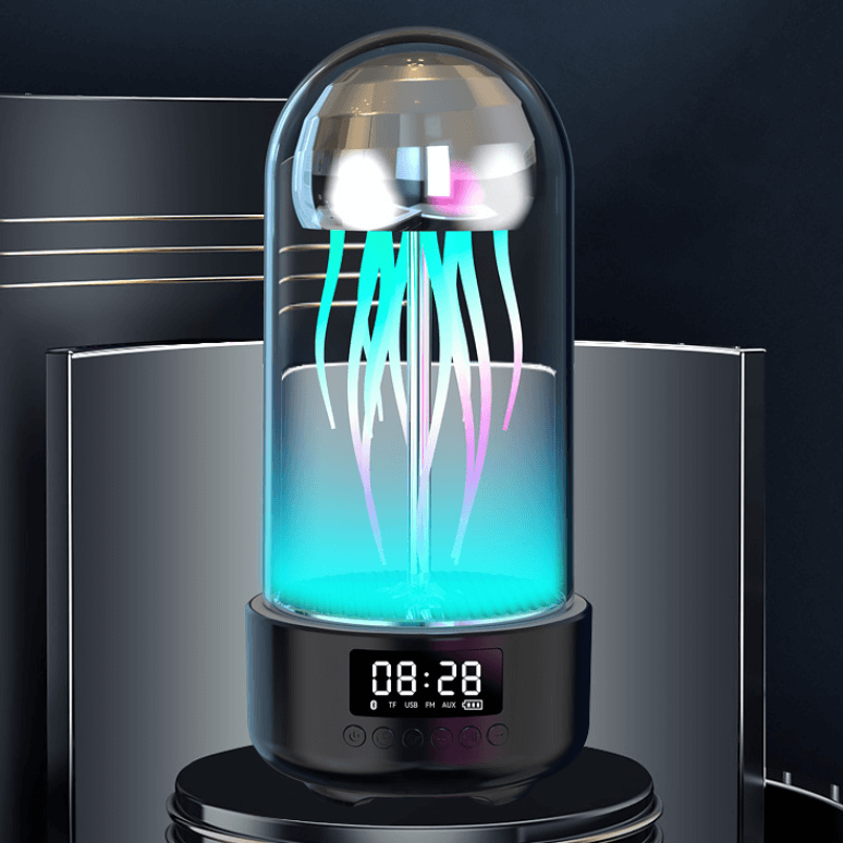 Creatieve 3in1 Kleurrijke Medusa Lamp Met Klok Luminous Draagbare Stereo Ademhalingslicht Slimme Decoratie Bluetooth Speaker