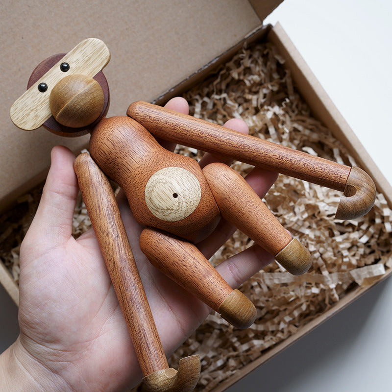 Cheeky Monkey Massief Houten Ornament