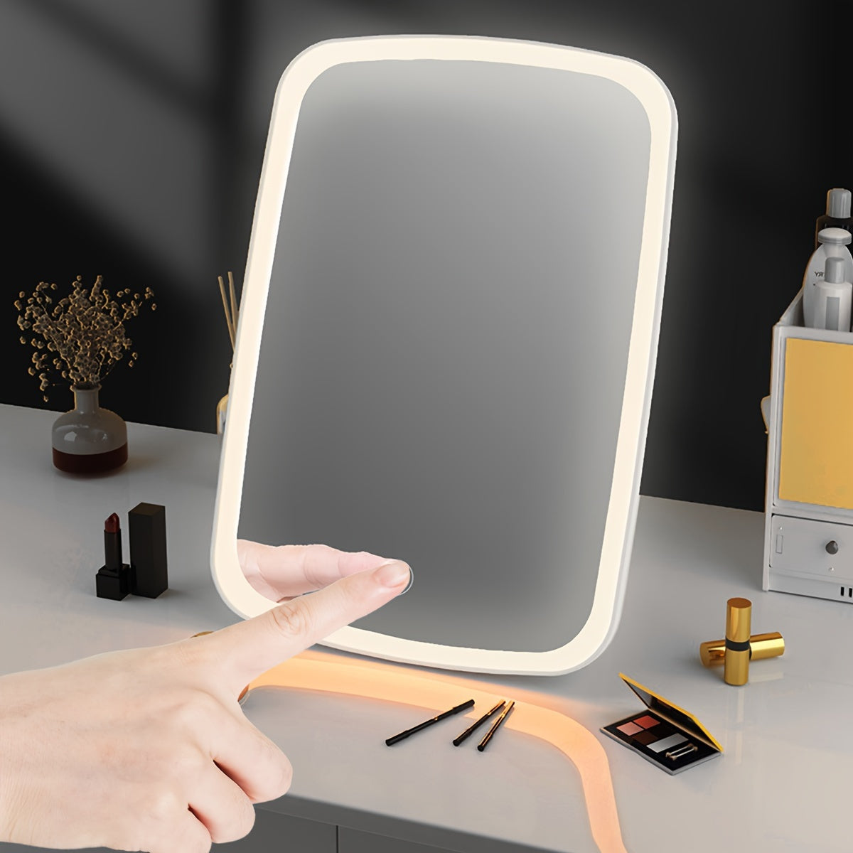 BloomMirror - Elegante LED Make-up Spiegel USB Oplaadbaar