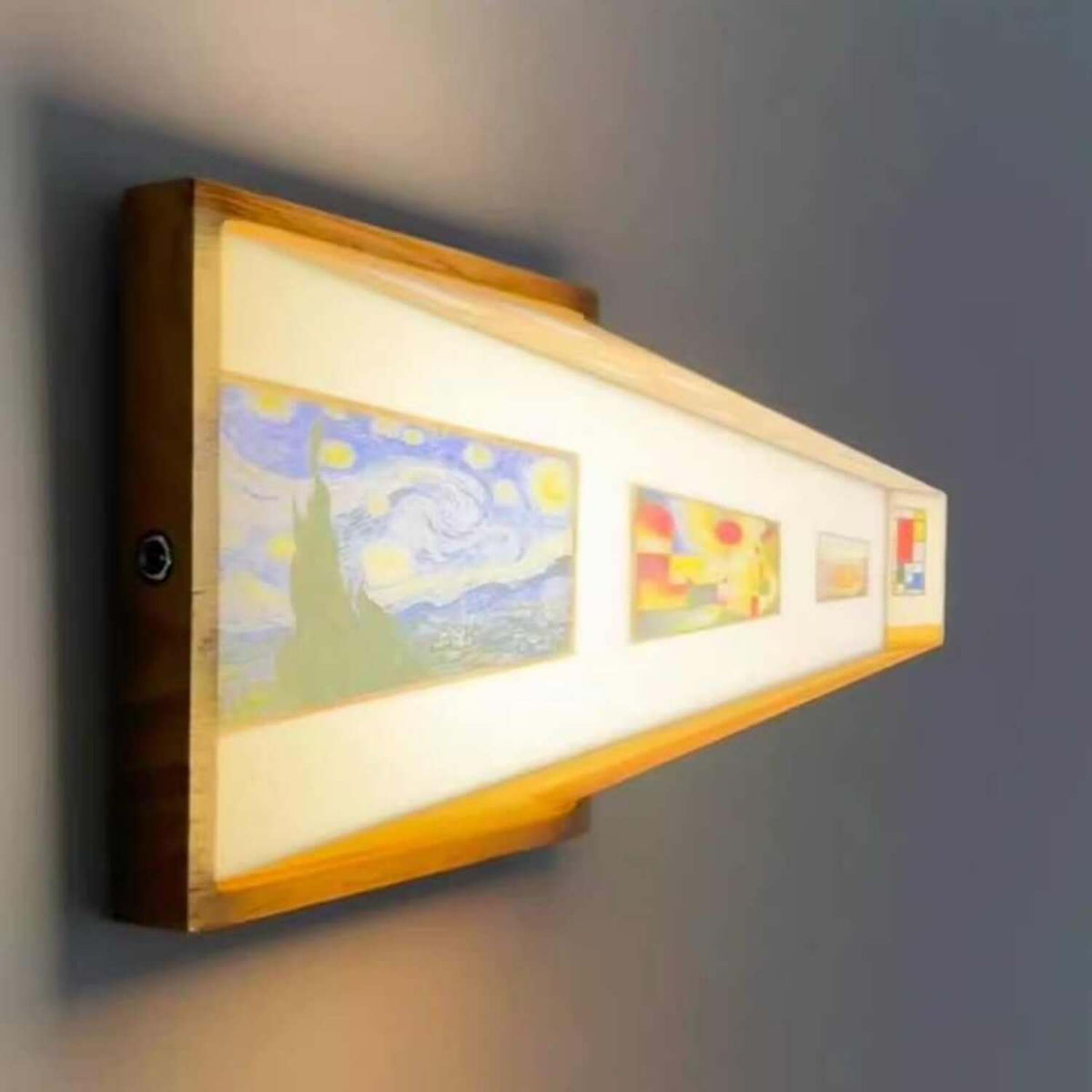 3D Illusie Nachtlamp Galerie Bedside Foto Stijl Creatief Modern Simuleer Zonlicht Tekening Nachtlamp Cadeau