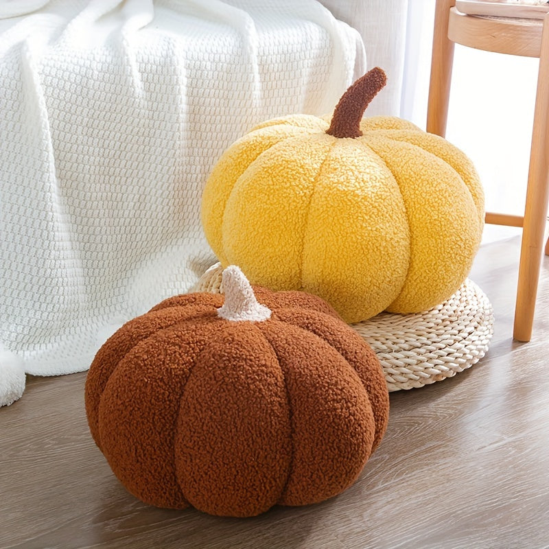 Decorative Cushion Warm Pumpkin Made of Soft Plush