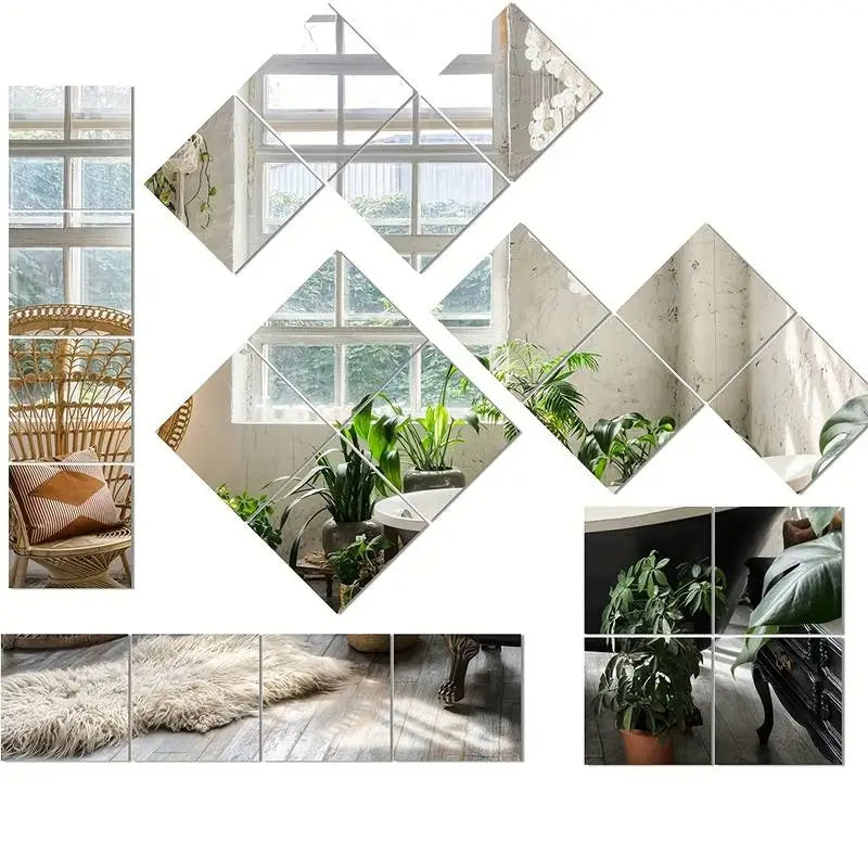 Troscana | 3D Spiegel Wandstickers - Moderne Decoratie