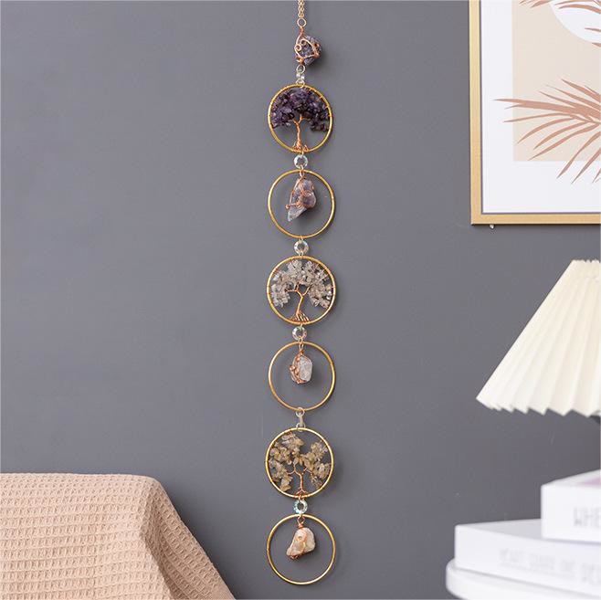 Kristallen Levensboom 6 Ringen Muurdecoratie Ornament