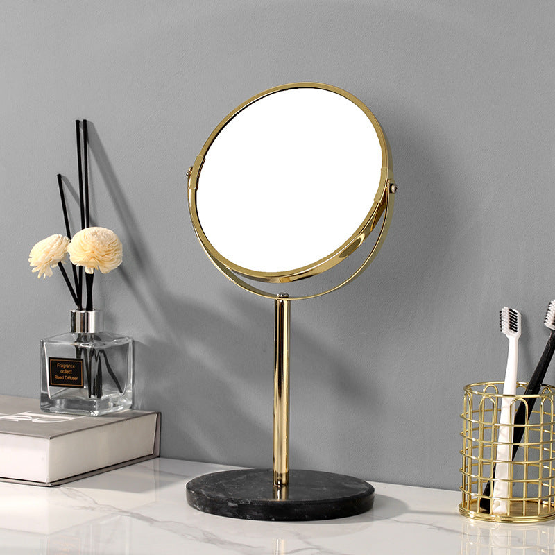 Natuurlijke Marmeren 360 Roterende Make-up Vanity Spiegel