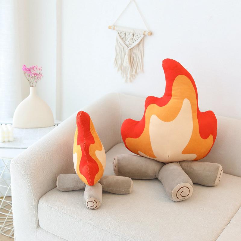 Vuur Plush Decoratieve Kussen