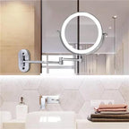 Troscana | LED Wandspiegel met Chroomrand en Vergroter