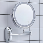 Troscana | LED Wandspiegel met Chroomrand en Vergroter