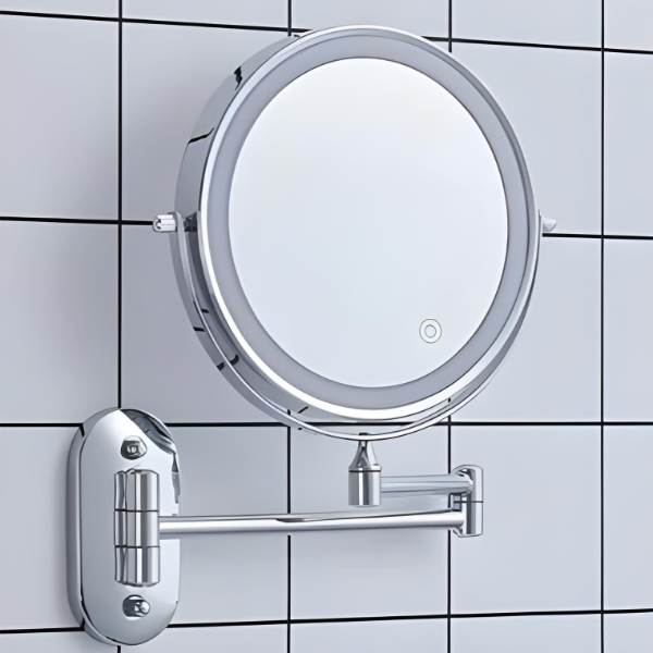 Troscana | LED Wandspiegel met Chroomrand en Vergroter