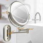 Troscana | LED Wandspiegel met Chroomrand en Vergroter