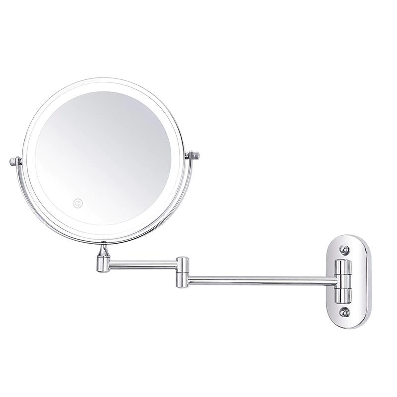 Troscana | LED Wandspiegel met Chroomrand en Vergroter