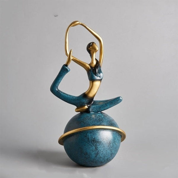 Yoga Lady Beeldhouwwerk Sculptuur