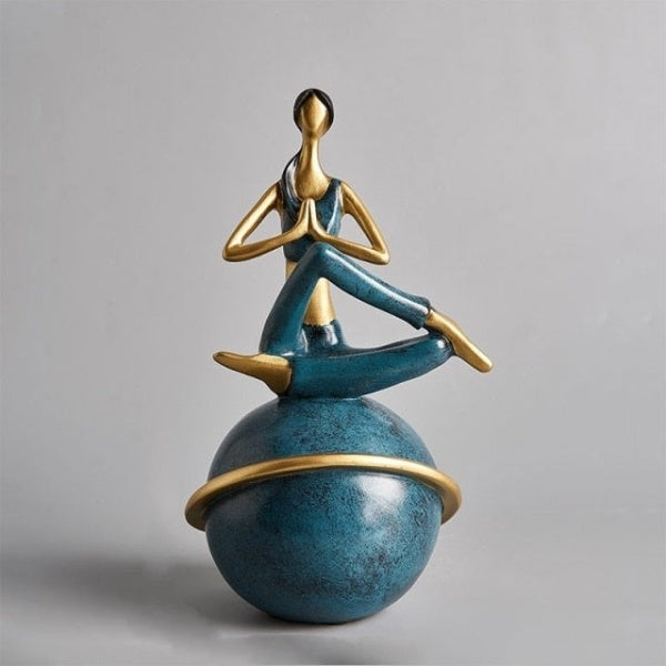 Yoga Lady Beeldhouwwerk Sculptuur