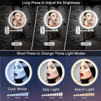 Troscana | LUMIVIEW – Oplaadbare LED Vergrotende Spiegel met Touch Control