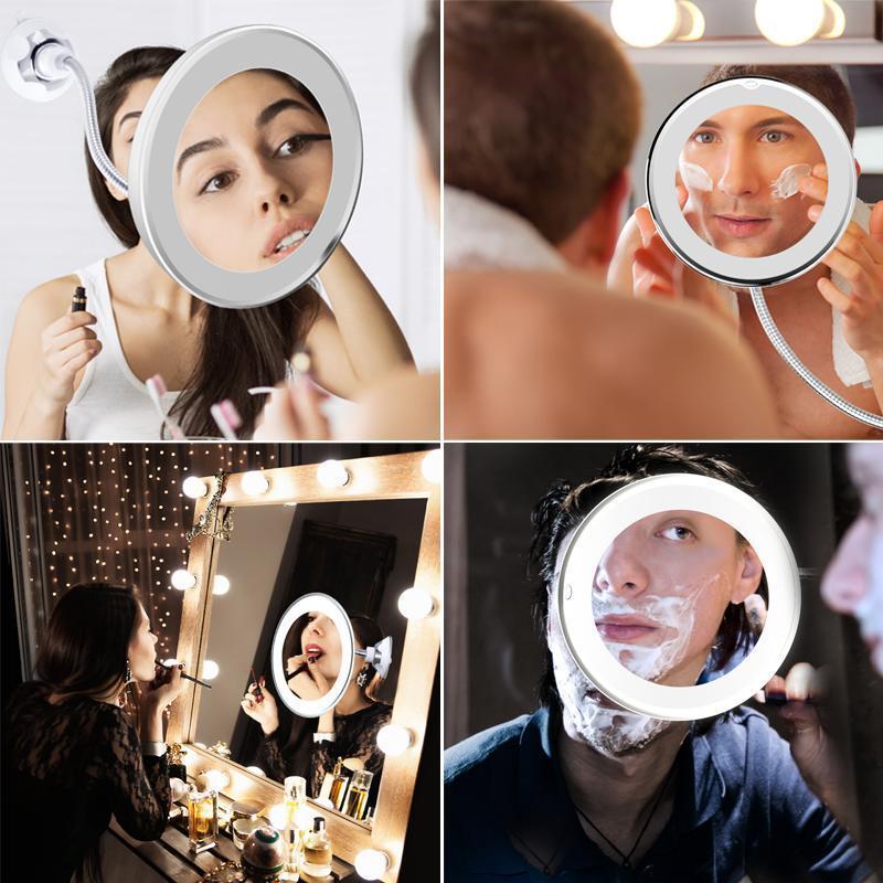 10x Zoom LED Make-up Spiegel