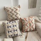 Boho gevoerde franjes kussenhoes