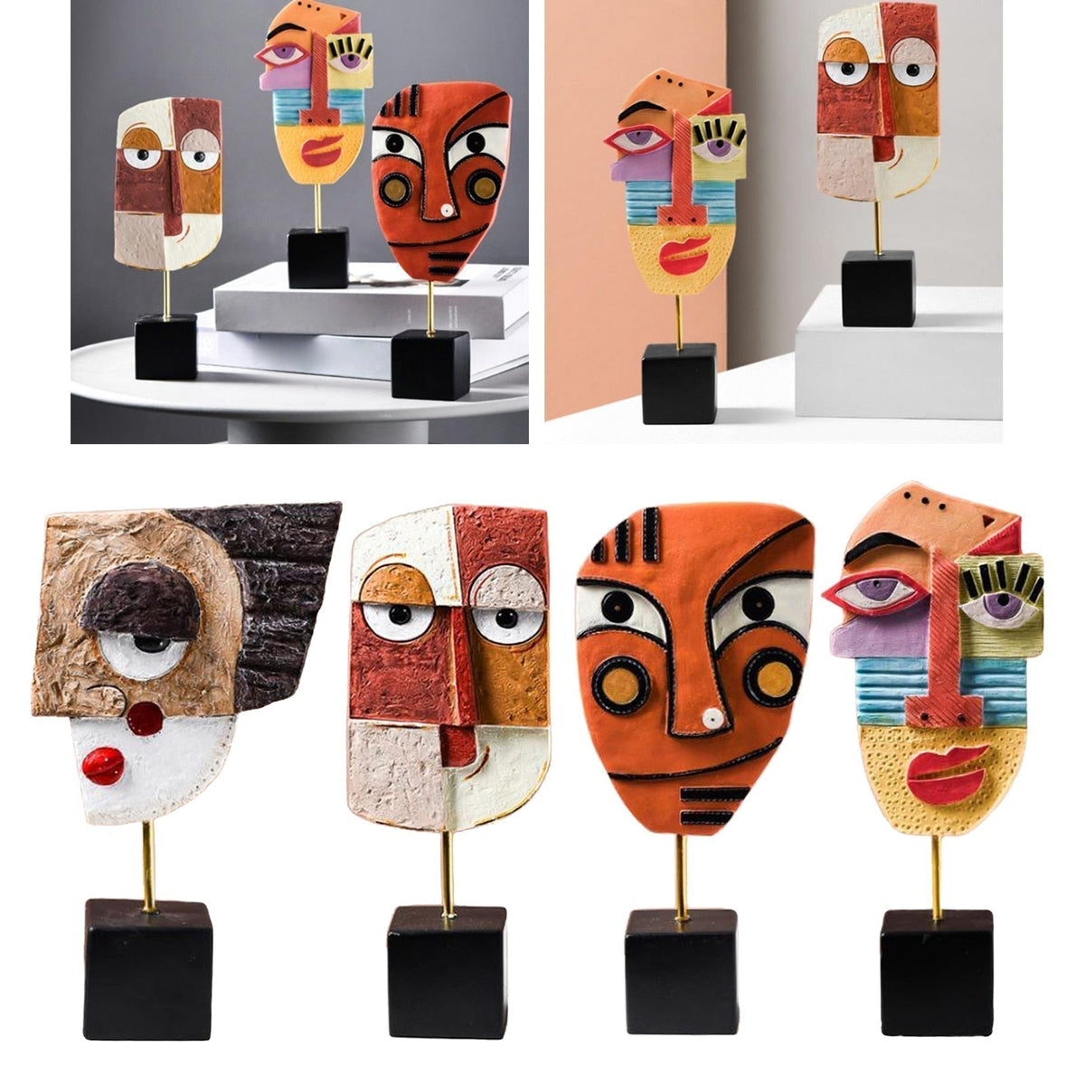 Abstract Pop Art Gezicht Thuis Sculptuur