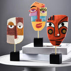 Abstract Pop Art Gezicht Thuis Sculptuur