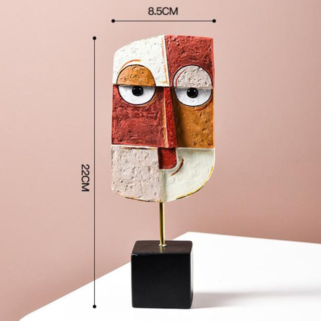 Abstract Pop Art Gezicht Thuis Sculptuur
