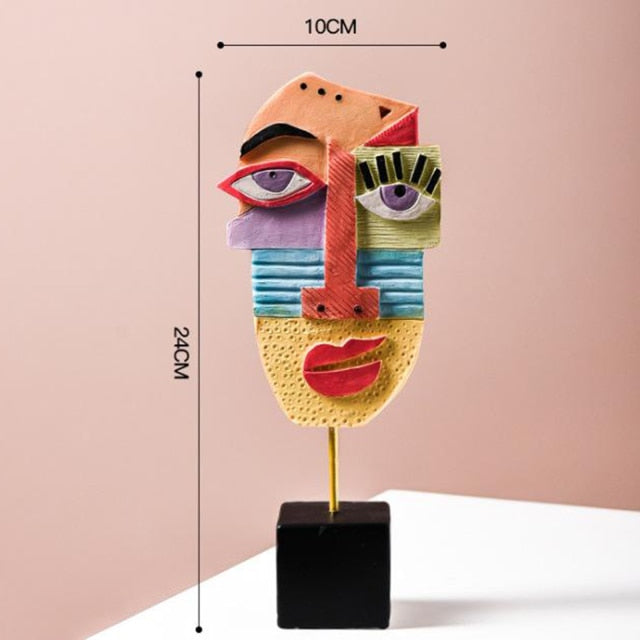 Abstract Pop Art Gezicht Thuis Sculptuur