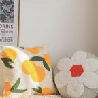 Oranje Geborduurd Decoratief Kussen