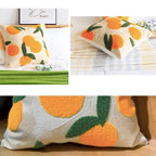 Oranje Geborduurd Decoratief Kussen