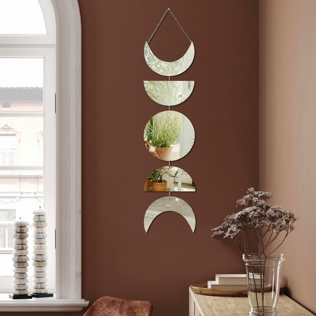 Troscana | Maanfasen spiegel wandhangend