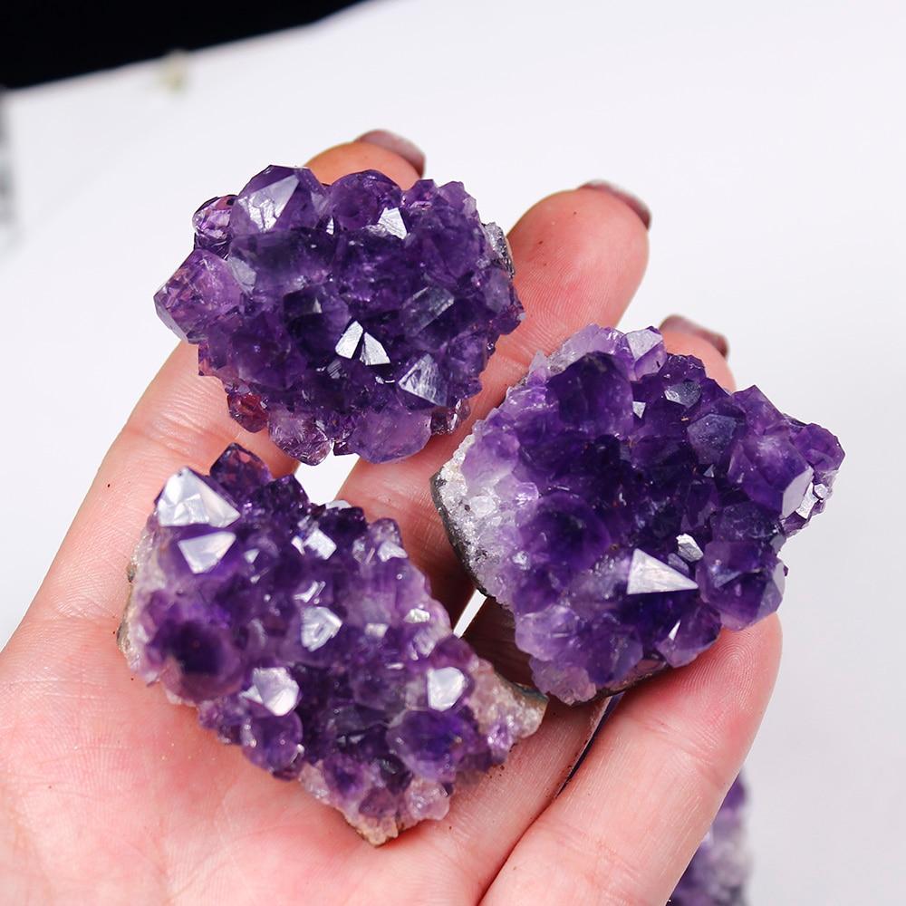 Roh-Amethist-Quartz-Kristal-Cluster